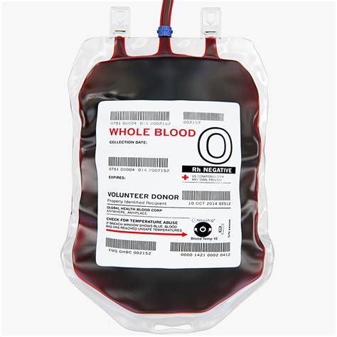 realistic blood bag