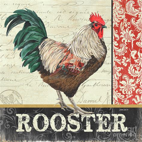 country rooster  painting  debbie dewitt fine art america