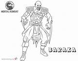 Mortal Kombat Coloring Pages Baraka Kids Bettercoloring sketch template