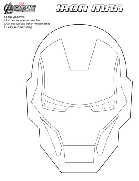 printable iron man mask  color ironmanevent jinxy kids iron man