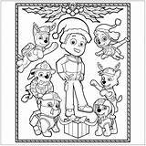 Paw Patrol Christmas Coloring Pages Getdrawings sketch template