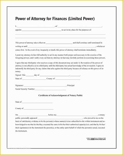 power  attorney template california   limited power