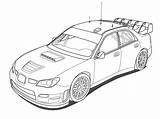 Subaru Impreza Wrc Sti Coloring Rallye sketch template