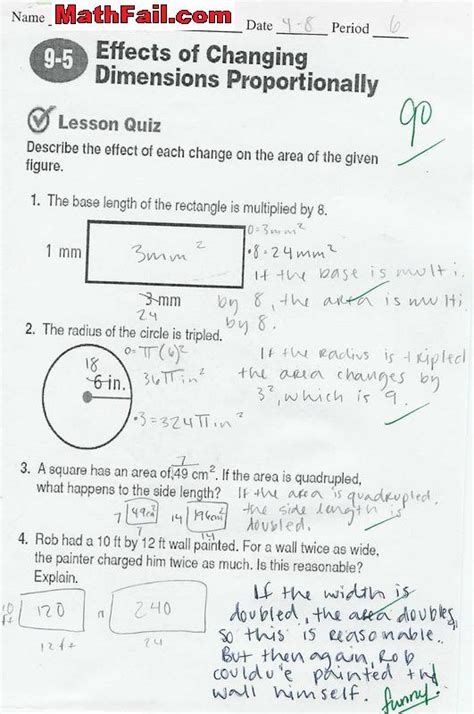 silly exam answers math fail math fail