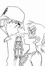 Conan Detective Coloring Pages Heiji Ran Hattori Kazuha Meitantei Anime Zerochan Edogawa Connor Copy Aoyama Goushou Mouri Touyama Popular Kudo sketch template