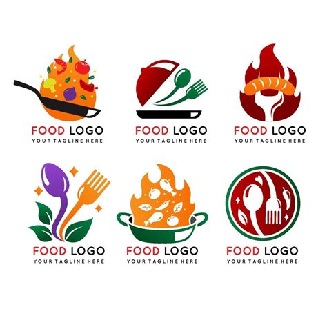 food logo collection  gradient design  vector art  vecteezy