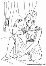 Coloring Pages Indian American Girl Native Print Colouring Woman Handout Below Please Click Getdrawings Book Color Getcolorings sketch template