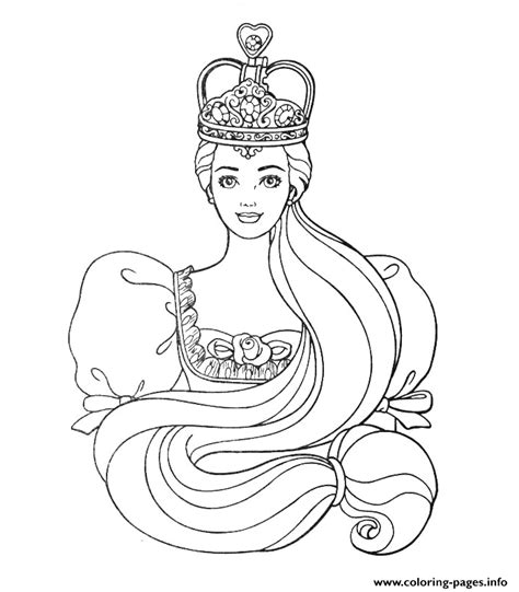 girls  barbie queenc coloring pages printable