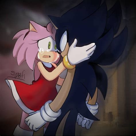 Dark Sonic And Amy Sonic Amy Sonic Art Sonic Fan Art