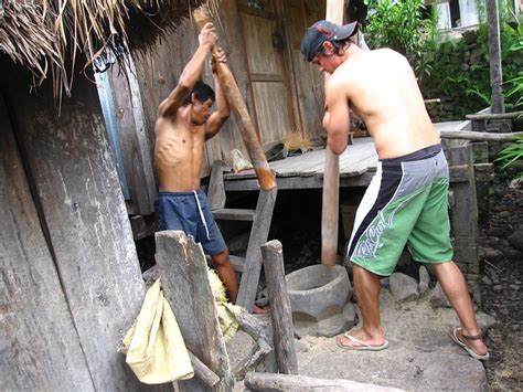 Learning To Pound Rice In The Philippines