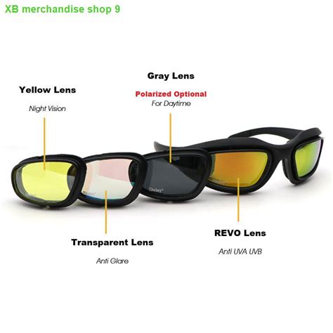 [daisy C5 Polarized Army Glasses Military Sunglasses 4 Lens Kit Men S
