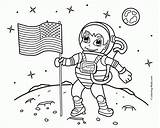 Coloring Pages Astronaut Space Moon Kids Printable Outer Spaceman Flag Printables Anatomy Physiology Comments Color Astronauts Getcolorings Books 4kids источник sketch template