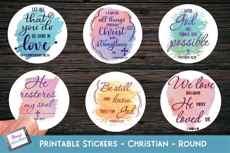 christian stickers  printable stickers bible verses