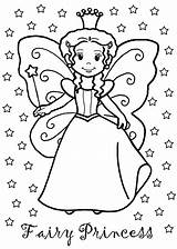 Coloring Fairy Princess Pages Preschool Fairytale Tales Princesses Visit Sunshine sketch template