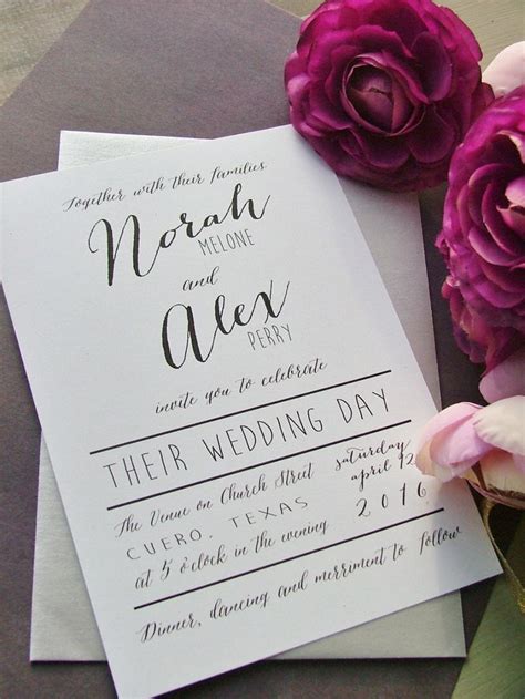 popular wedding invitation wording diy templates ideas