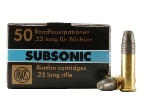 rws subsonic ammo 22 long rifle 40 grain lead hollow point
