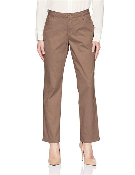 lee womens petite relaxed fit  day straight leg pant falcon brown  petite walmart canada