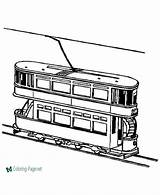Coloring Pages Trains Train Subway Kids Printable Print sketch template