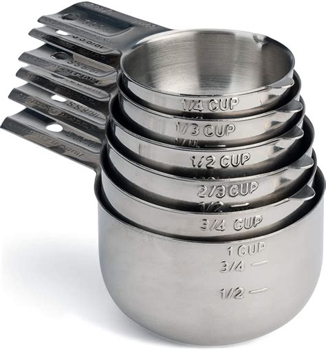 hudson essentials stainless steel measuring cups set  piece