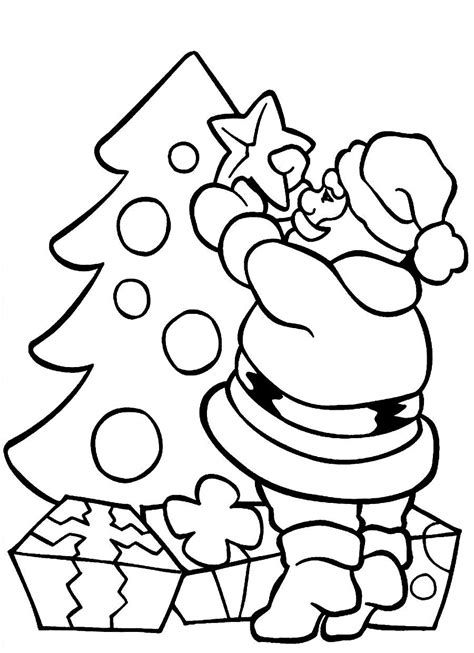 easy santa coloring page coloring pages