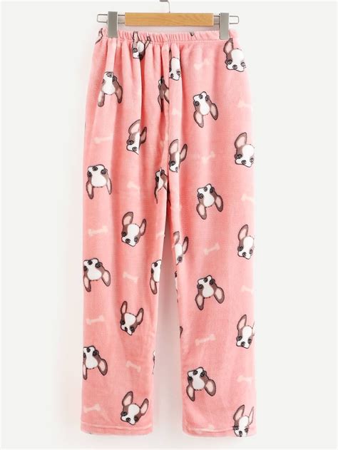 doge print top  pants pajama set sheinsheinside