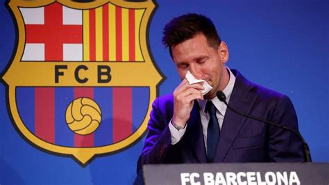 lionel messi s used tissue from barcelona farewell on