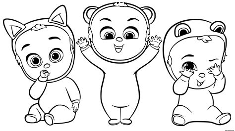 coloriage baby boss avec des deguisements jecoloriecom