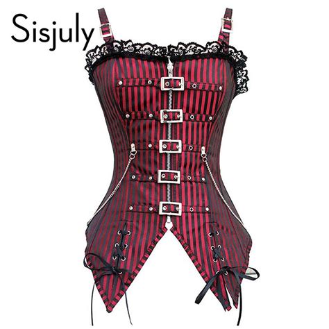 buy sisjuly 2017 vintage corsets women lace up black