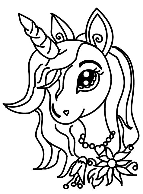 cute unicorn coloring pages   draw