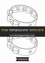 Tambourine sketch template