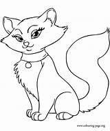 Coloring Printable Cat Cartoon Cats Library Clipart Clip sketch template