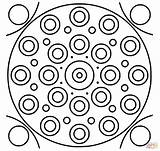 Coloring Mandala Circle Pages Mandalas Printable Geometric Paper sketch template