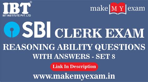Sbi Clerk Reasoning Ability Questions With Answers Set 8 Clerks Hot