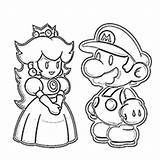 Mario Coloring Pages Peach Super Princess Paper Print Para Printable Luigi Nintendo Keep Koopalings Characters Color Drawing Colorear Bros Momjunction sketch template