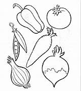 Vegetables Coloring Fruits Pages Drawing Fruit Color Colouring Kids Different Vegetable Types Cornucopia Food Worksheet Veggies Print Drawings Activities Mission sketch template