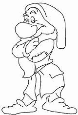 Grumpy Disney Dwarf Blanche Neige Coloriage Biancaneve Schneewittchen Dwarfs Brontolo Nani Coloriages Snjeguljica Seven Imprimez Nieves Sette Trickfilmfiguren Stampare Bojanke sketch template