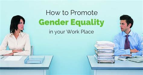 how to promote gender equality in the workplace wisestep