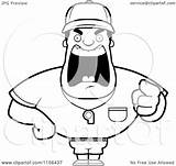 Coach Yelling Pointing Clipart Man Cartoon Tough Coloring Outlined Cory Thoman Vector Regarding Notes Clipartof sketch template