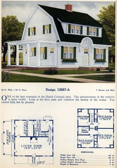 beautiful vintage home designs floor plans    click americana dutch