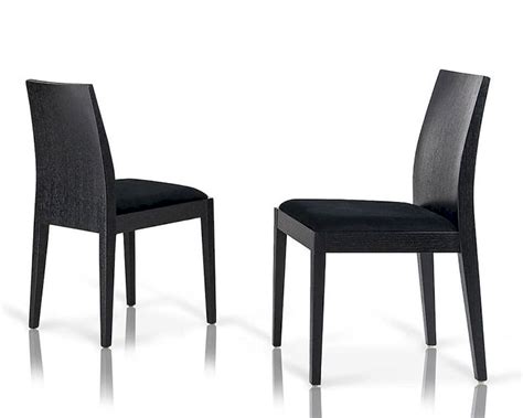 contemporary black fabric dining chair dn set