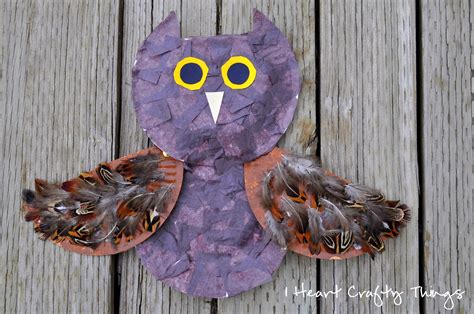 textured owl craft shes crafty