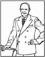 Coloring Eisenhower Dwight Pages sketch template