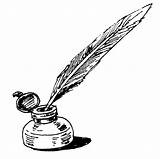 Quill Writing Clipart Tattoo Clipartbest sketch template