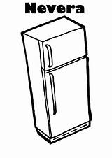 Refrigerator Colorear Neveras Appliance Nevera Clker Onlinelabels Pluspng Hiclipart sketch template