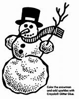 Snowman Crayola sketch template