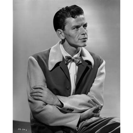 frank sinatra seated  suit  white background photo print