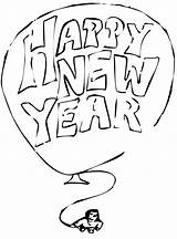 Coloring Pages Year Happy Years Library Clipart sketch template