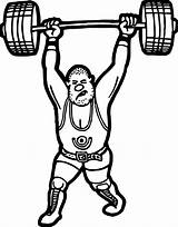Wecoloringpage Weightlifter Onlinecoloringpages sketch template