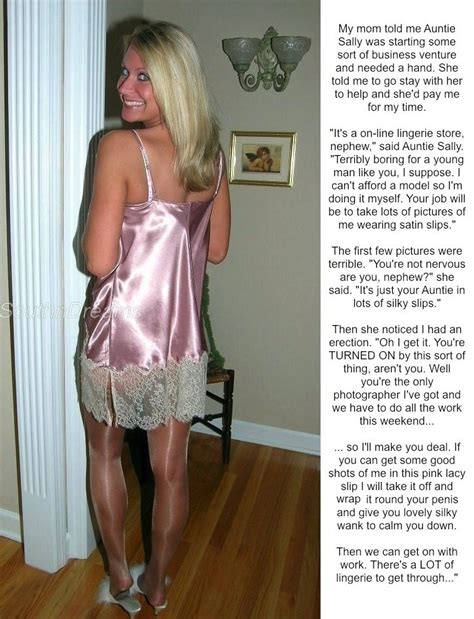 auntie 350 in gallery auntie captions 36 satin slip story picture 2 uploaded by