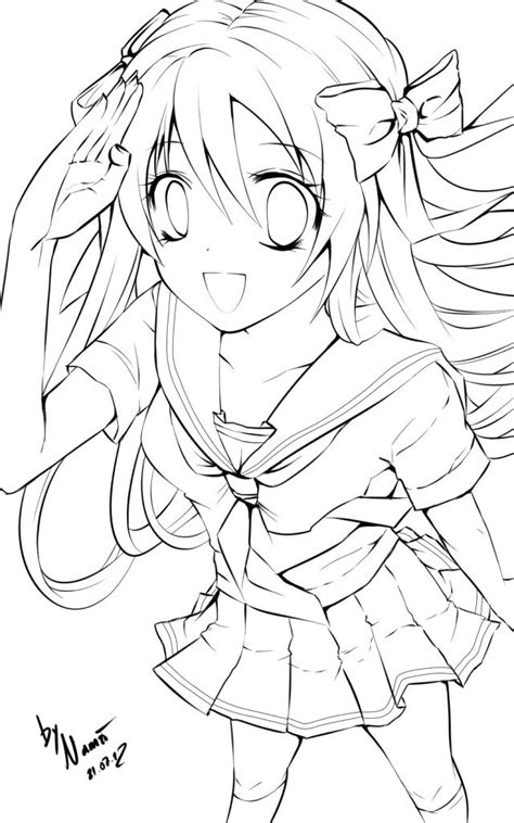 anime cat girl coloring pages  getdrawings